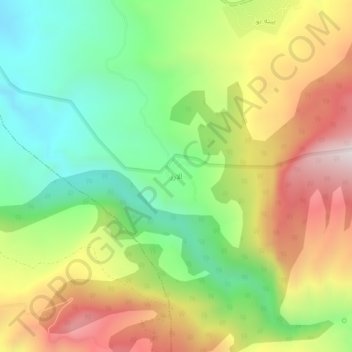 الارز topographic map, elevation, terrain