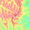 Tianciwan topographic map, elevation, terrain