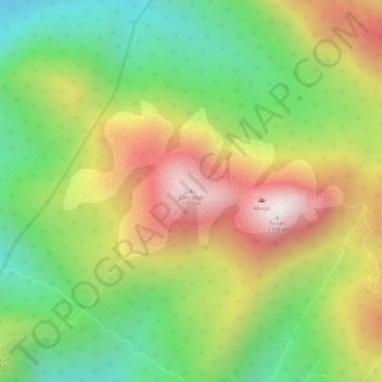 Camapuã topographic map, elevation, terrain