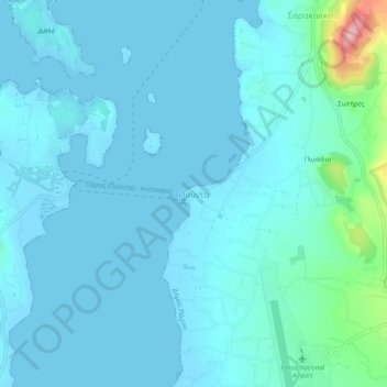 Pounta topographic map, elevation, terrain