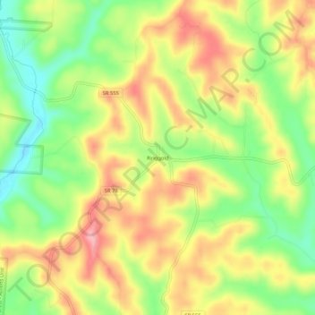 Ringgold topographic map, elevation, terrain