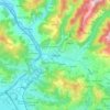 Vogošća topographic map, elevation, terrain