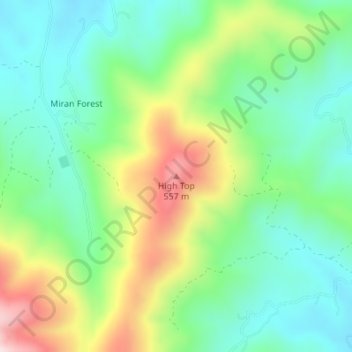 High Top topographic map, elevation, terrain