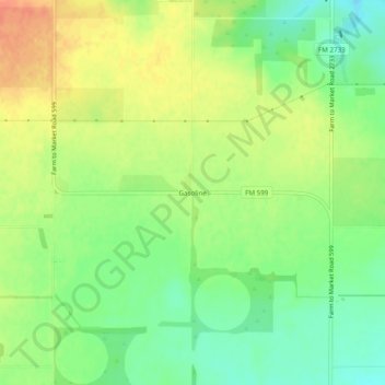 Gasoline topographic map, elevation, terrain