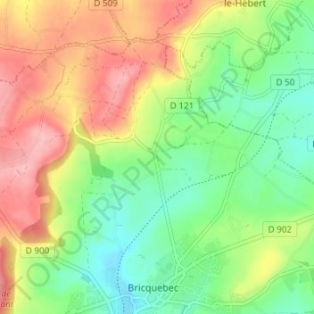 La Croix Blanche topographic map, elevation, terrain