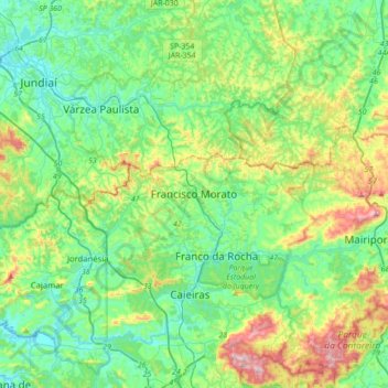 Francisco Morato topographic map, elevation, terrain