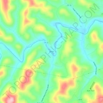 Sardis topographic map, elevation, terrain