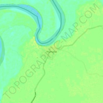 Humaitá topographic map, elevation, terrain