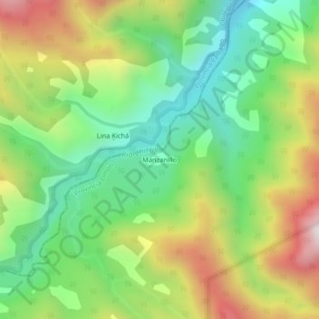 Manzanillo topographic map, elevation, terrain