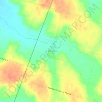 La Pastora topographic map, elevation, terrain