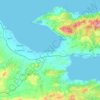 Korinth topographic map, elevation, terrain