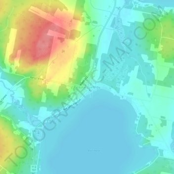 Beaulac-Garthby topographic map, elevation, terrain
