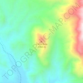Cerro Bola topographic map, elevation, terrain