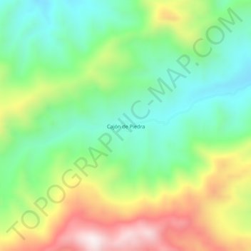 Cajón de Piedra topographic map, elevation, terrain