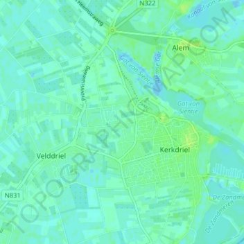 Hoorzik topographic map, elevation, terrain