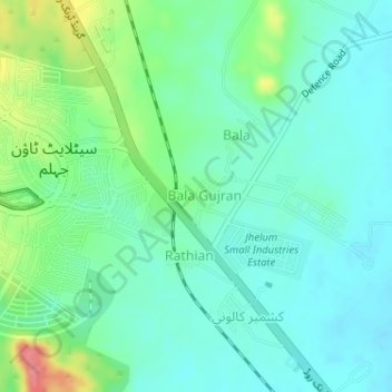 Millad Chowk topographic map, elevation, terrain