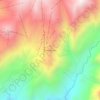 Valle Nevado topographic map, elevation, terrain