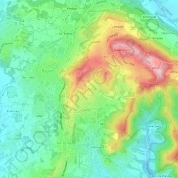 Ca' Nova topographic map, elevation, terrain