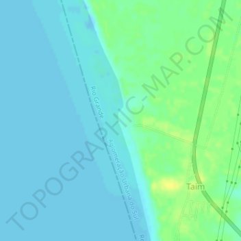 Praia da Capilha topographic map, elevation, terrain