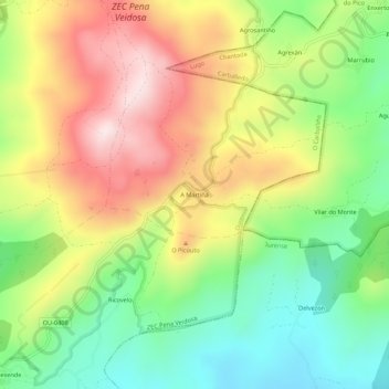 A Martiñá topographic map, elevation, terrain