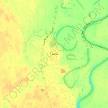 Кайлы topographic map, elevation, terrain