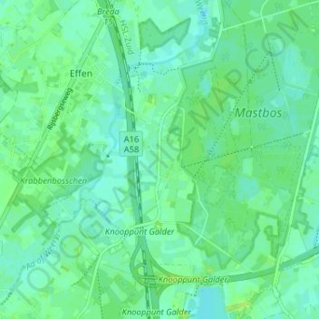 Overa topographic map, elevation, terrain