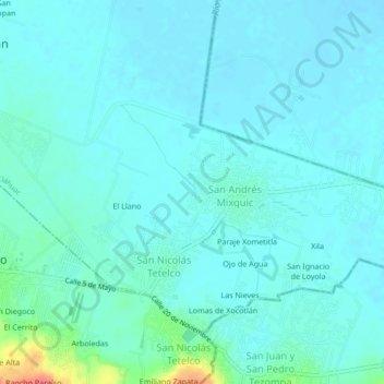 Paraje Ayecac topographic map, elevation, terrain