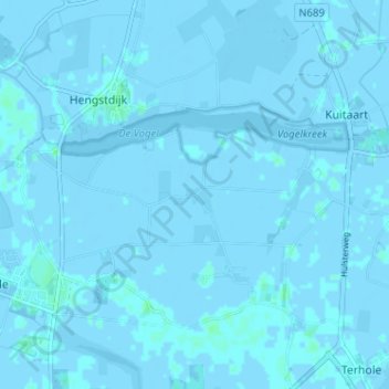 Pauluspolder topographic map, elevation, terrain