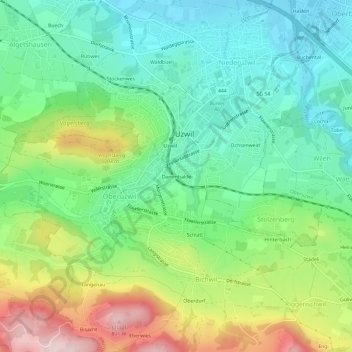 Dammhalde topographic map, elevation, terrain