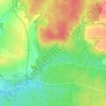 Sturz topographic map, elevation, terrain