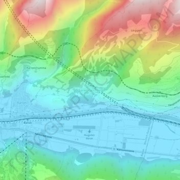 Sankt German topographic map, elevation, terrain