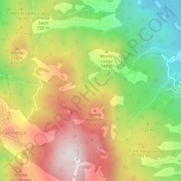 Fonte Peruglia topographic map, elevation, terrain