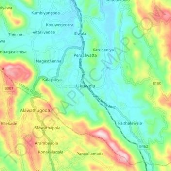 Ukuwela topographic map, elevation, terrain