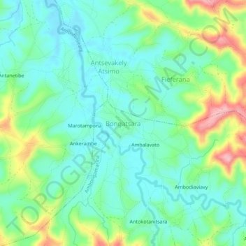 Bongatsara topographic map, elevation, terrain