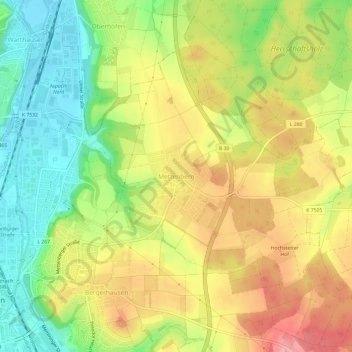 Mettenberg topographic map, elevation, terrain