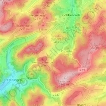 Leckmart topographic map, elevation, terrain