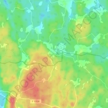Stora Morliden topographic map, elevation, terrain