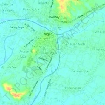 Barangay VI topographic map, elevation, terrain