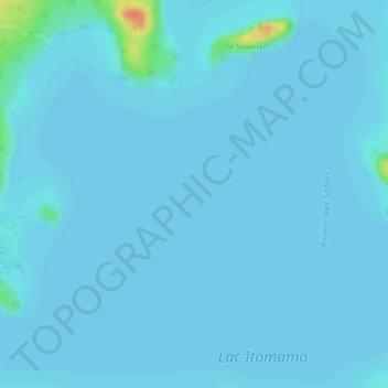 Lac Itomamo topographic map, elevation, terrain