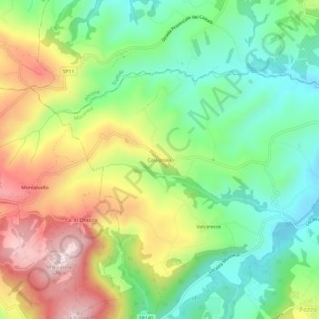 Colognola topographic map, elevation, terrain
