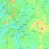 荷塘区 topographic map, elevation, terrain