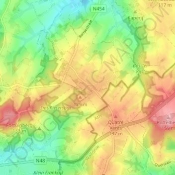 Koekamer topographic map, elevation, terrain