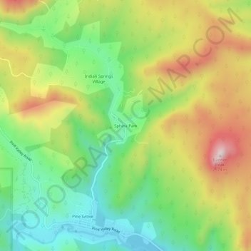 Sphinx Park topographic map, elevation, terrain