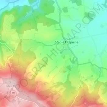 Bow Green topographic map, elevation, terrain