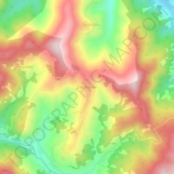 Eski Emirler topographic map, elevation, terrain