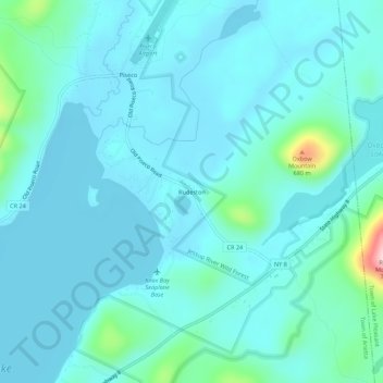 Rudeston topographic map, elevation, terrain