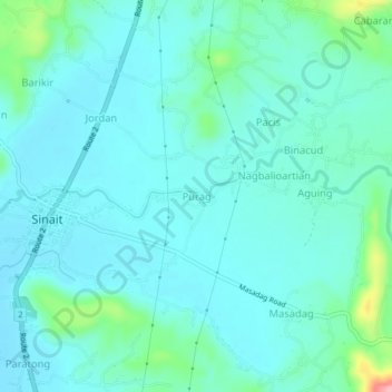 Purag topographic map, elevation, terrain