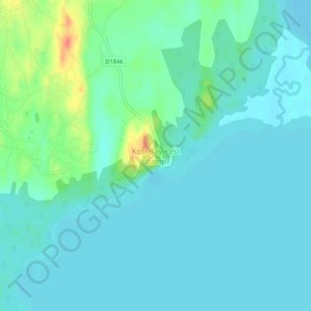 Kosi Bay Rest Camp topographic map, elevation, terrain