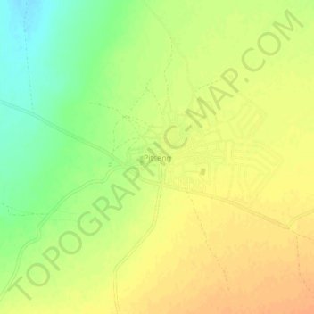 Pitseng topographic map, elevation, terrain