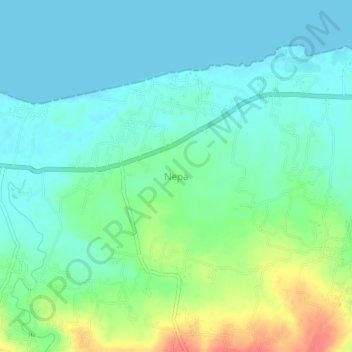 Nepa topographic map, elevation, terrain